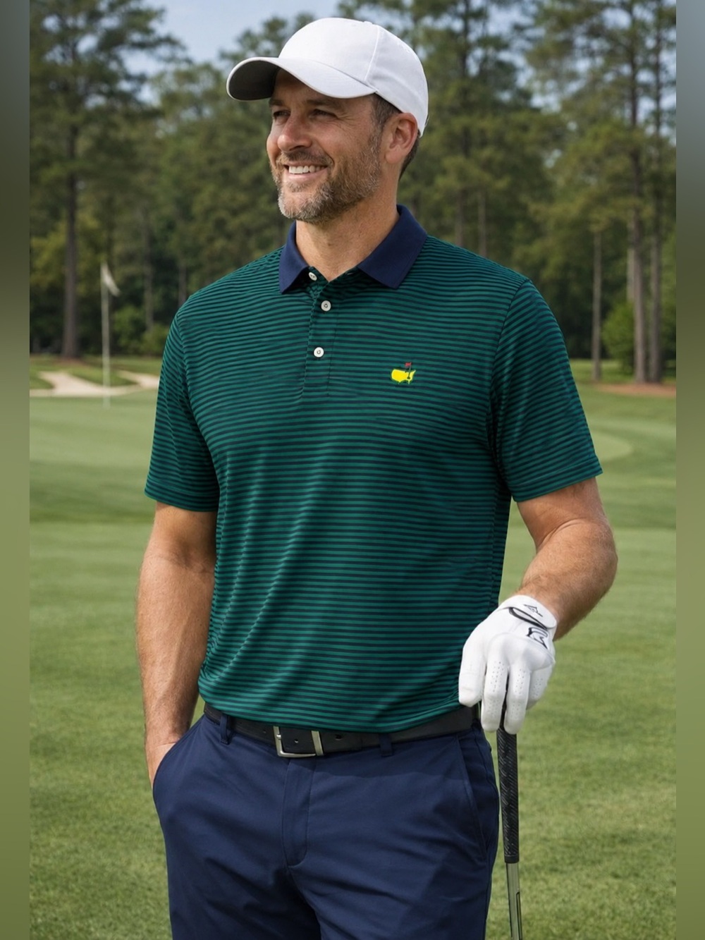NWOT Amen Corner Men’s Masters Golf Augusta National Polo Short Sleeve